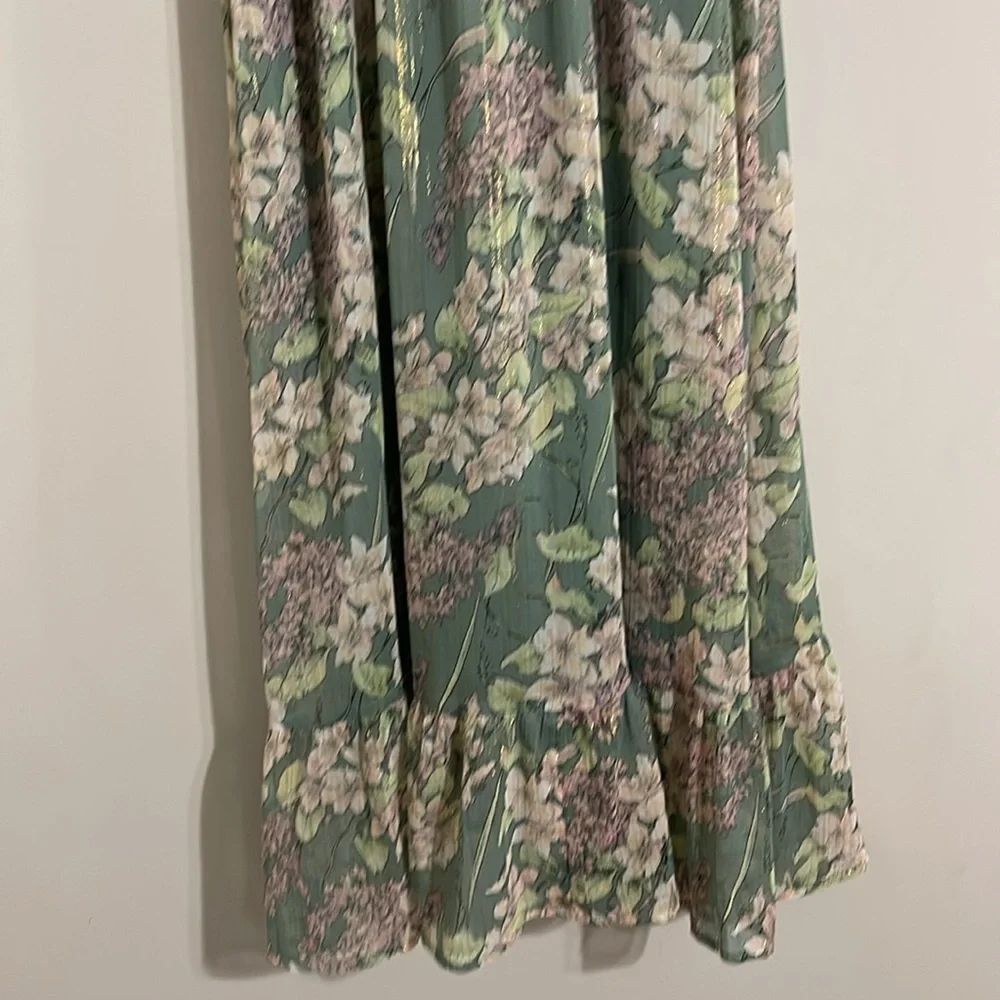 Lauren Conrad flowy ruffle tiered floral maxi dress xl - Picture 9 of 11